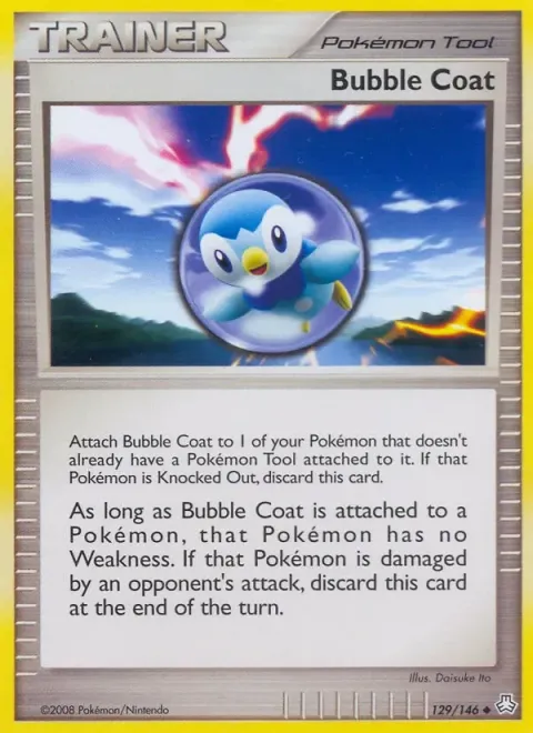 Carte Pokémon Manteau bulle 129/146, extension Éveil des Légendes