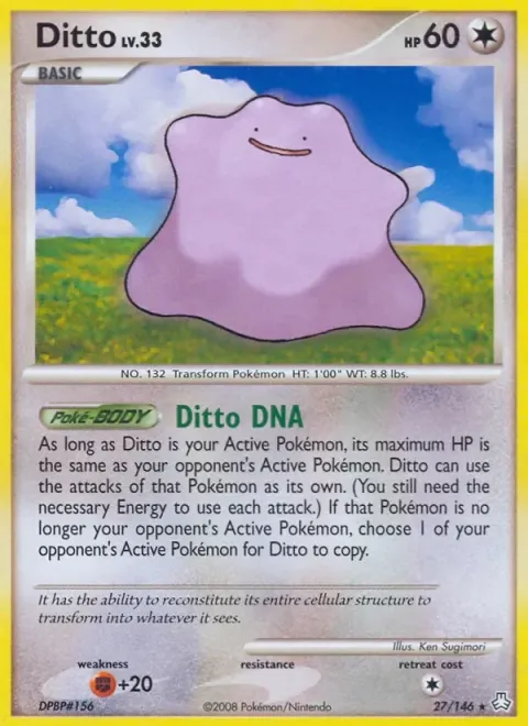 Carte Pokémon Métamorph 027/146, extension Éveil des Légendes