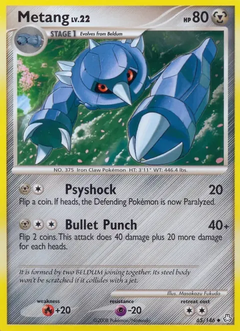 Carte Pokémon Métang 065/146, extension Éveil des Légendes