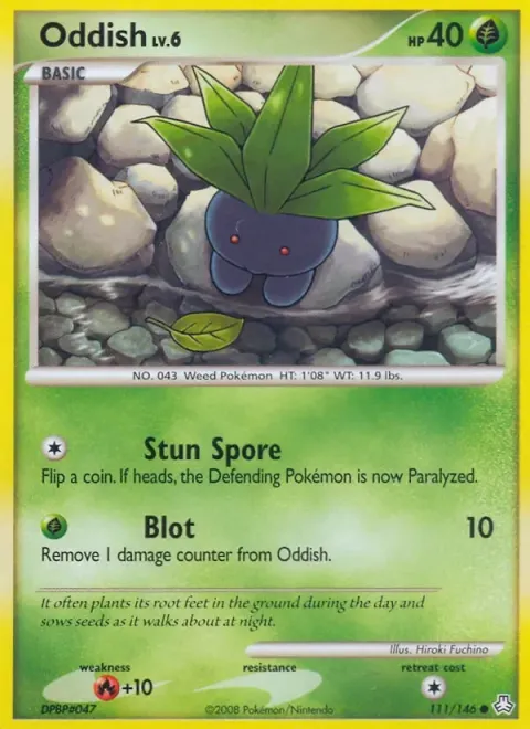 Carte Pokémon Mystherbe 111/146, extension Éveil des Légendes