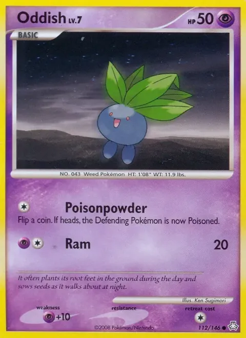 Carte Pokémon Mystherbe 112/146, extension Éveil des Légendes