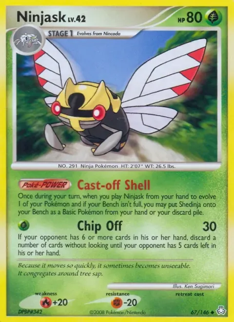 Carte Pokémon Ninjask 067/146, extension Éveil des Légendes