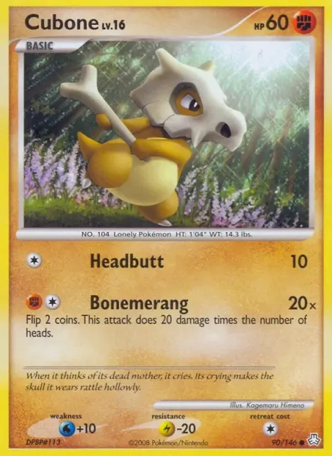 Carte Pokémon Osselait 090/146, extension Éveil des Légendes