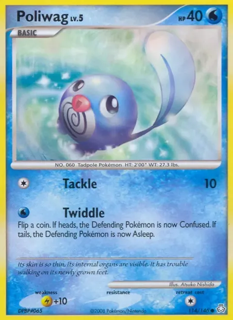 Carte Pokémon Ptitard 114/146, extension Éveil des Légendes