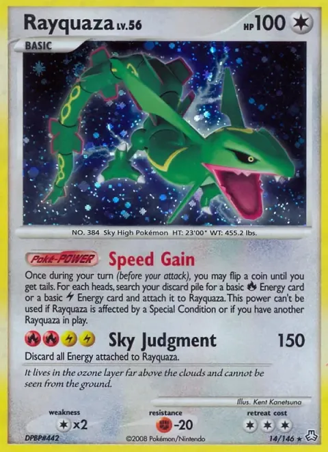 Carte Pokémon Rayquaza 014/146, extension Éveil des Légendes