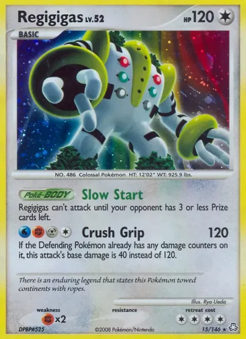 Carte Pokémon Regigigas 015/146, extension Éveil des Légendes