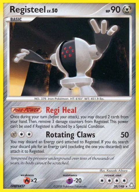 Carte Pokémon Registeel 039/146, extension Éveil des Légendes