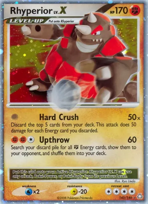 Carte Pokémon Rhinastoc 145/146, extension Éveil des Légendes