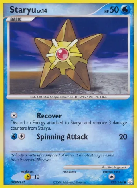 Carte Pokémon Stari 122/146, extension Éveil des Légendes