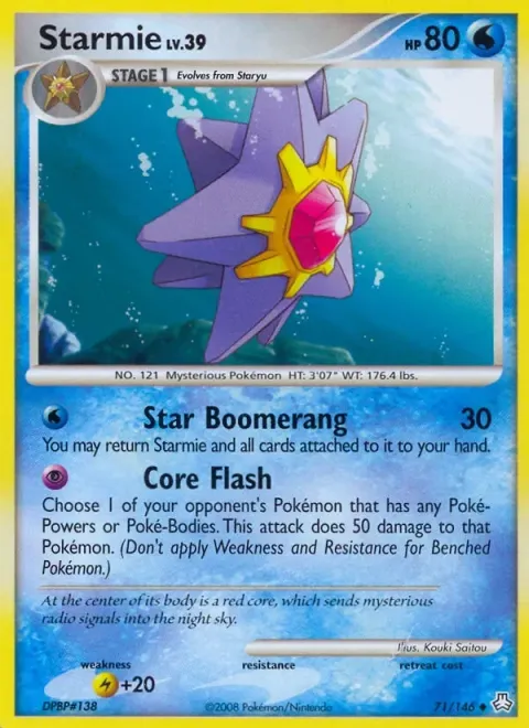 Carte Pokémon Staross 071/146, extension Éveil des Légendes