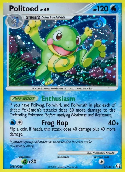 Carte Pokémon Tarpaud 012/146, extension Éveil des Légendes