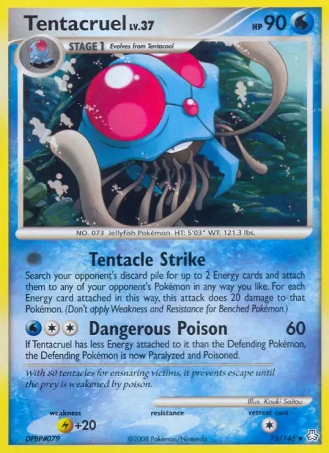 Carte Pokémon Tentacruel 075/146, extension Éveil des Légendes