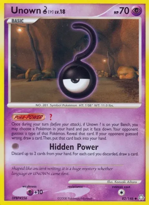 Carte Pokémon Zarbi ? 082/146, extension Éveil des Légendes