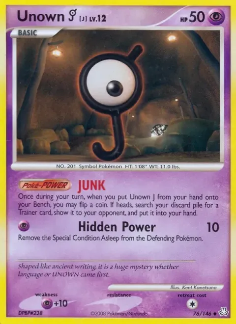 Carte Pokémon Zarbi J 076/146, extension Éveil des Légendes