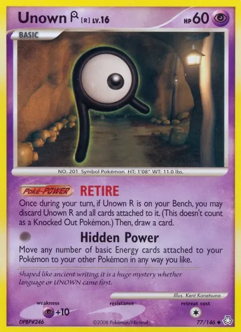 Carte Pokémon Zarbi R 077/146, extension Éveil des Légendes