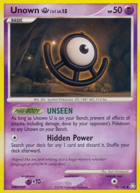 Carte Pokémon Zarbi U 078/146, extension Éveil des Légendes