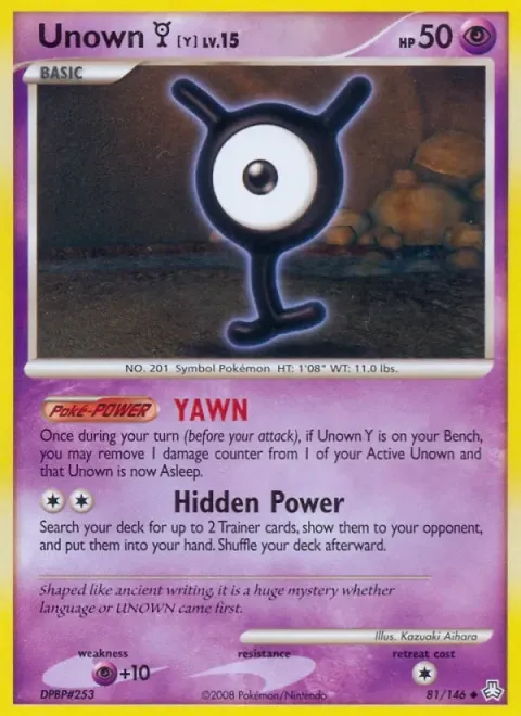 Carte Pokémon Zarbi Y 081/146, extension Éveil des Légendes