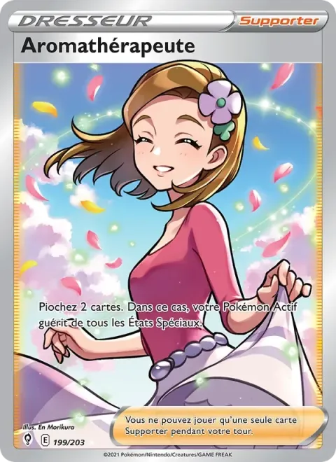 Carte Pokémon Aromathérapeute 199/203, extension Évolution Céleste