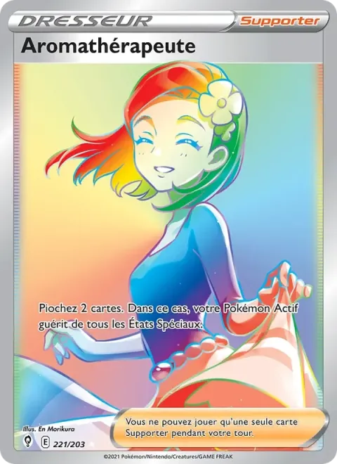 Carte Pokémon Aromathérapeute 221/203, extension Évolution Céleste