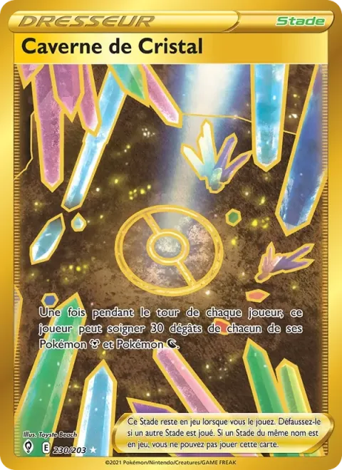 Carte Pokémon Caverne de Cristal 230/203, extension Évolution Céleste