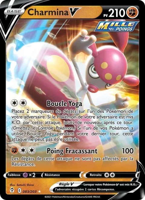 Carte Pokémon Charmina V 083/203, extension Évolution Céleste