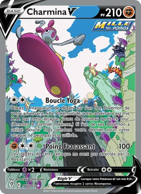 Carte Pokémon Charmina V 186/203, extension Évolution Céleste