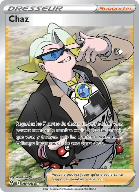 Carte Pokémon Chaz 201/203, extension Évolution Céleste
