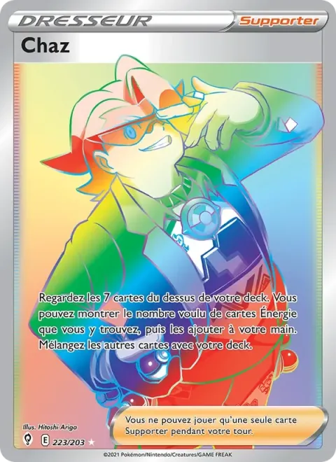 Carte Pokémon Chaz 223/203, extension Évolution Céleste