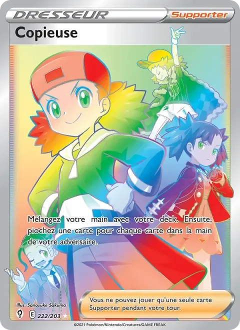 Carte Pokémon Copieuse 222/203, extension Évolution Céleste