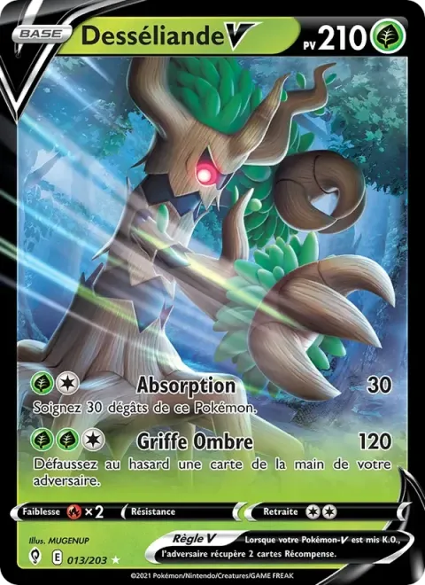 Carte Pokémon Desséliande V 013/203, extension Évolution Céleste