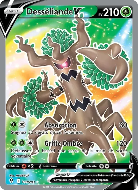 Carte Pokémon Desséliande V 168/203, extension Évolution Céleste