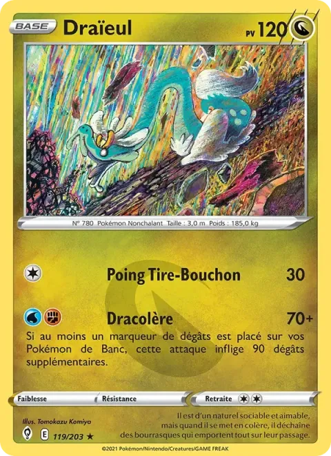 Carte Pokémon Draïeul 119/203, extension Évolution Céleste