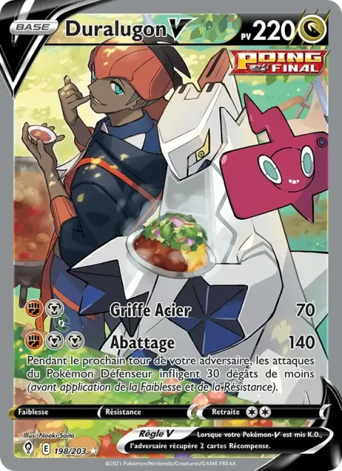 Carte Pokémon Duralugon V 198/203, extension Évolution Céleste