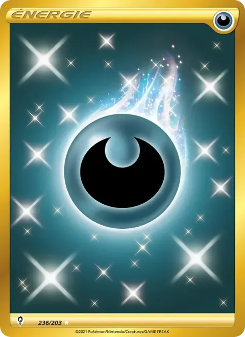 Carte Pokémon Énergie Obscurité 236/203, extension Évolution Céleste