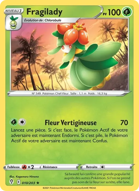 Carte Pokémon Fragilady 010/203, extension Évolution Céleste