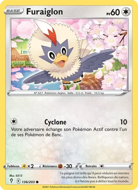 Carte Pokémon Furaiglon 136/203, extension Évolution Céleste
