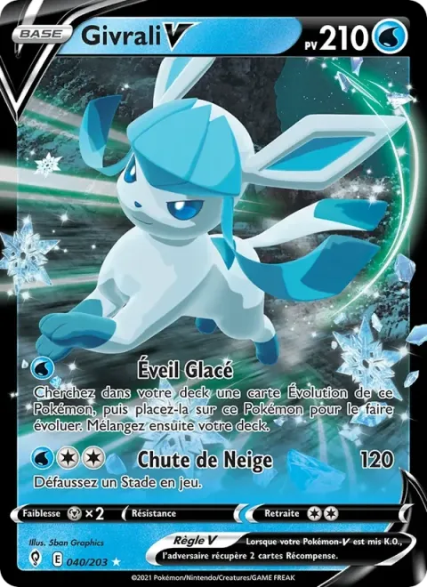 Carte Pokémon Givrali V 040/203, extension Évolution Céleste