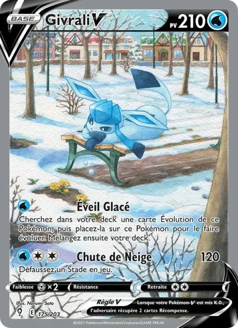Carte Pokémon Givrali V 175/203, extension Évolution Céleste