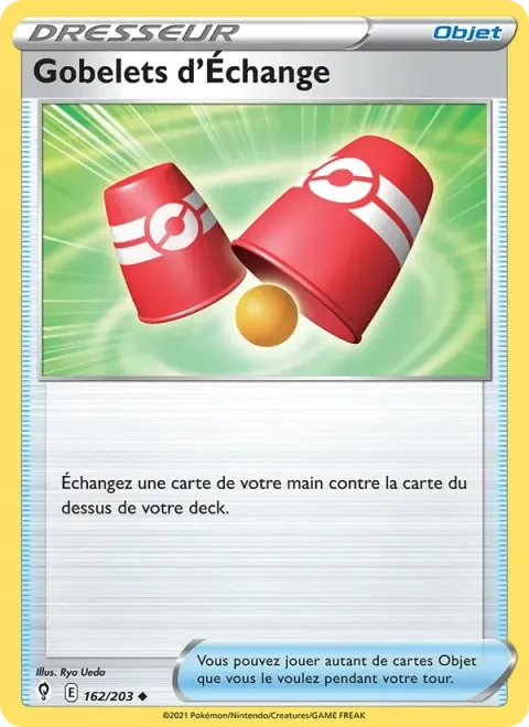 Carte Pokémon Gobelets d’Échange 162/203, extension Évolution Céleste