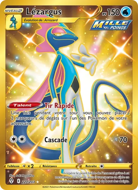 Carte Pokémon Lézargus 227/203, extension Évolution Céleste