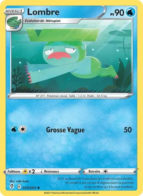 Carte Pokémon Lombre 033/203, extension Évolution Céleste