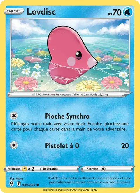 Carte Pokémon Lovdisc 039/203, extension Évolution Céleste