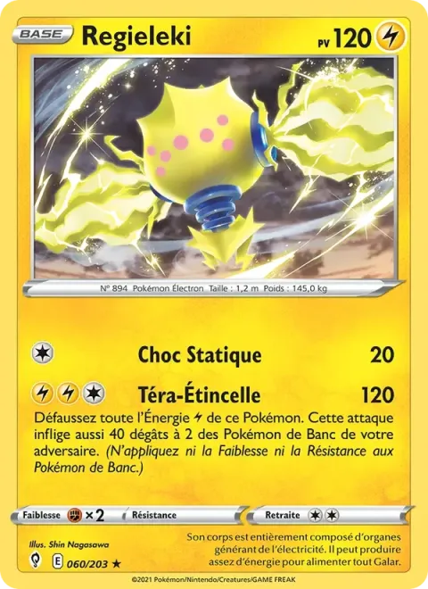 Carte Pokémon Regieleki 060/203, extension Évolution Céleste