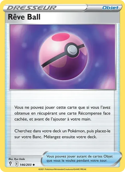 Carte Pokémon Rêve Ball 146/203, extension Évolution Céleste