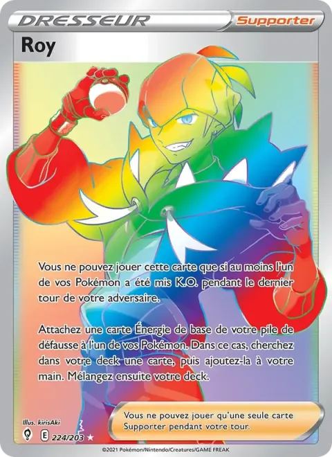 Carte Pokémon Roy 224/203, extension Évolution Céleste