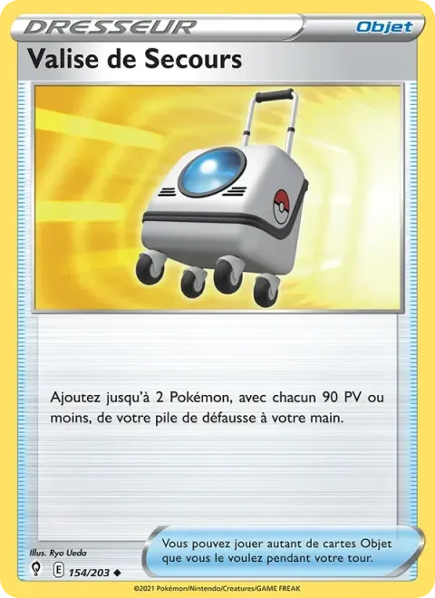 Carte Pokémon Valise de Secours 154/203, extension Évolution Céleste