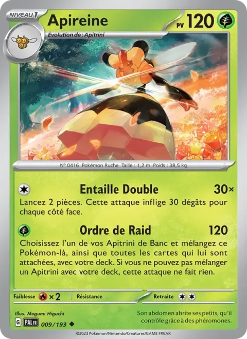 Carte Pokémon Apireine 009/193, extension Évolutions à Paldea