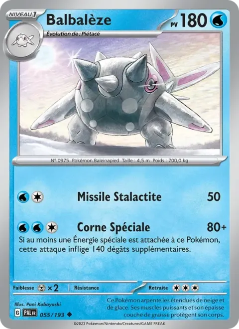 Carte Pokémon Balbalèze 055/193, extension Évolutions à Paldea