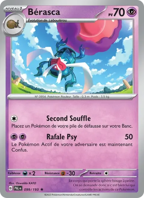 Carte Pokémon Bérasca 099/193, extension Évolutions à Paldea