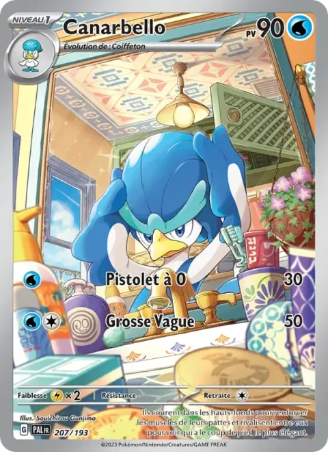 Carte Pokémon Canarbello 207/193, extension Évolutions à Paldea